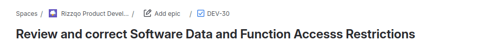 Task DEV-30 open in Jira
